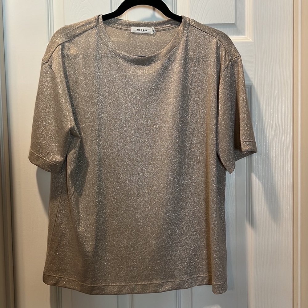 Mid Ref sparkle shimmer champagne shirt size Small